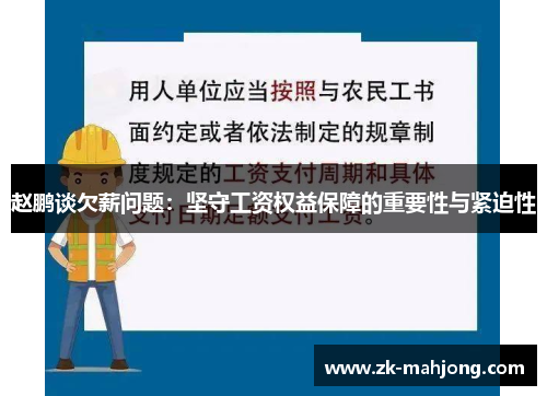 赵鹏谈欠薪问题：坚守工资权益保障的重要性与紧迫性